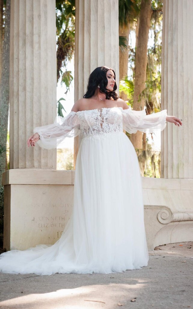 plus size boho a-line wedding dress - 7573+ by Stella York