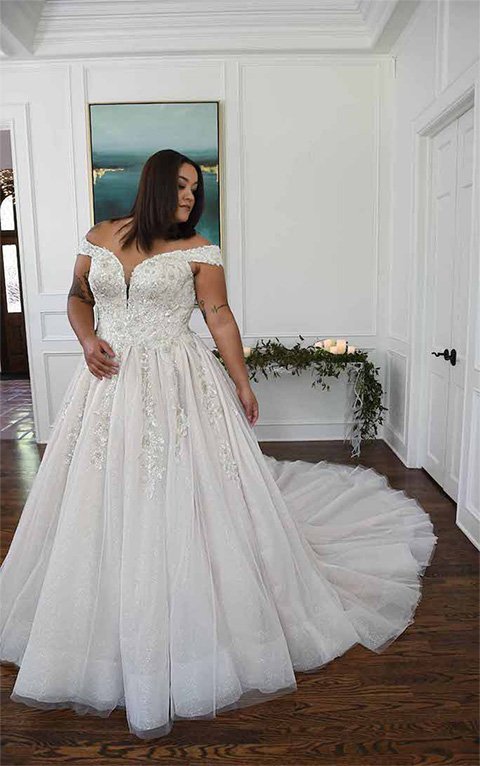 plus size ballgown - d3245 by essense of australia