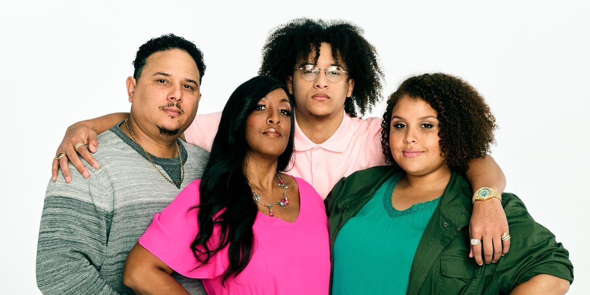 Thomas, Karen, River and Winter Everett — The Family Chantel cast