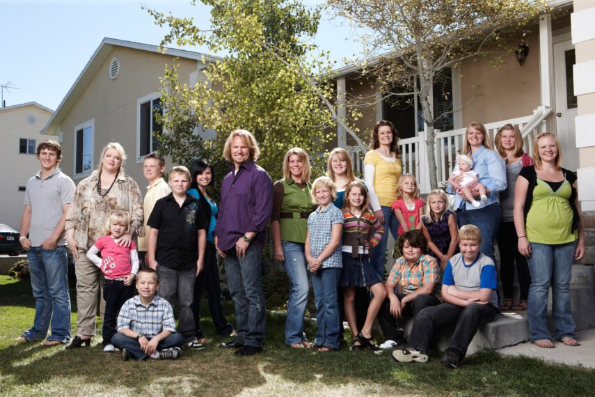 The Brown family group photo with all children