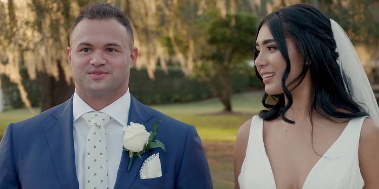 Patrick Mendes and Thais Ramone on their wedding day