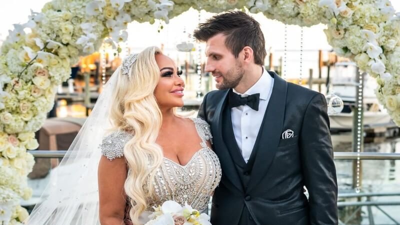 Stacey Silva and Florian Sukaj at their wedding