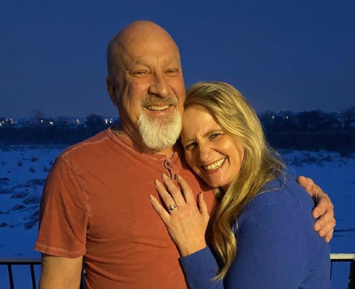 Christine Brown and David Woolley smiling together