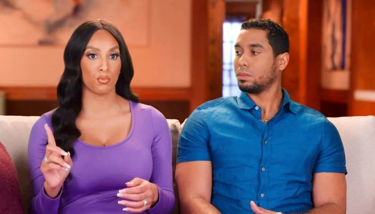 Chantel Everett and Pedro Jimeno sitting together during their time on The Family Chantel