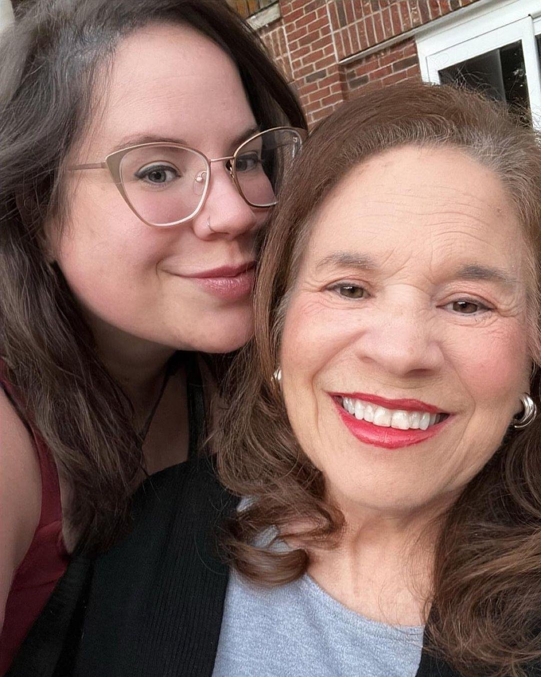 Whitney Thore and her mother Babs Thore smiling in a selfie