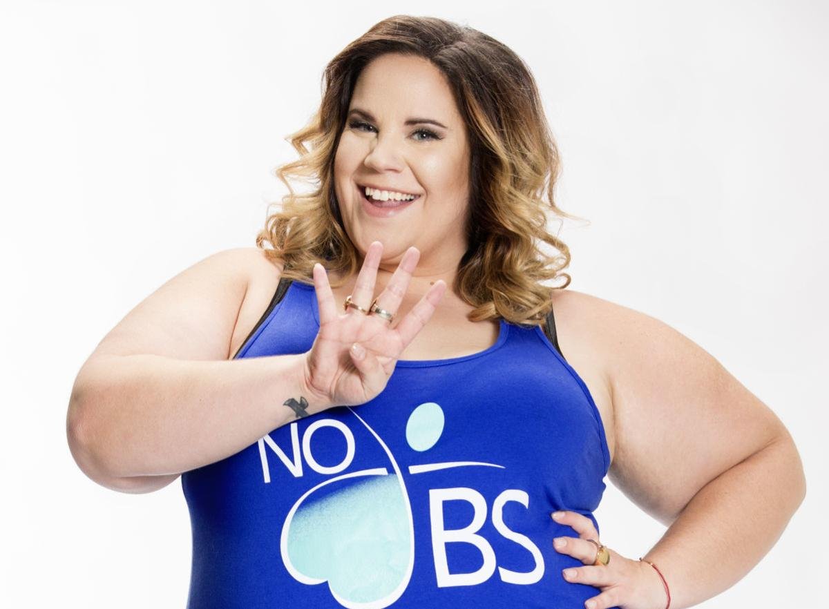 Whitney Way Thore smiling in a No BS tank top