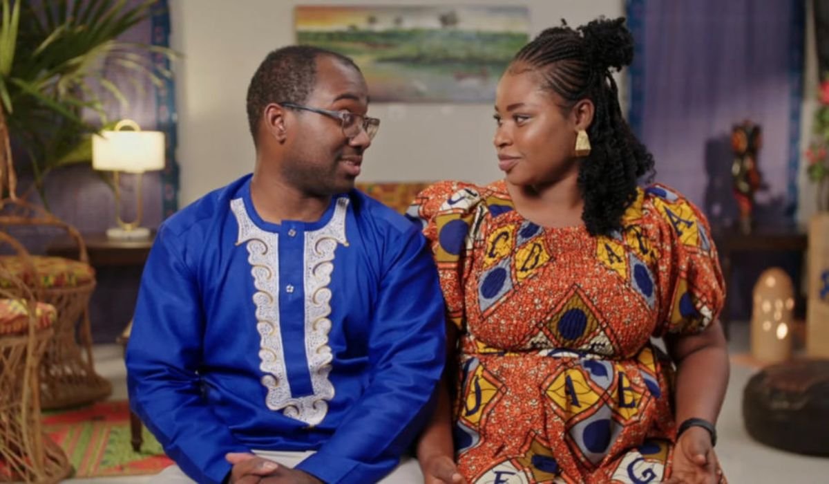 Niles Valentine and Matilda Nti in traditional Ghanaian attire