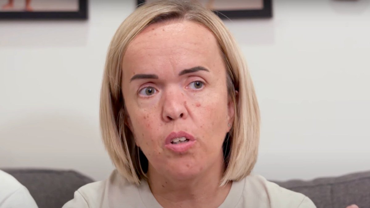 Amber Johnston in a confessional, looking directly at the camera