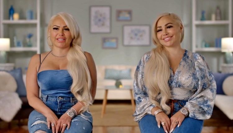 Darcey and Stacey Silva seated together in a confessional