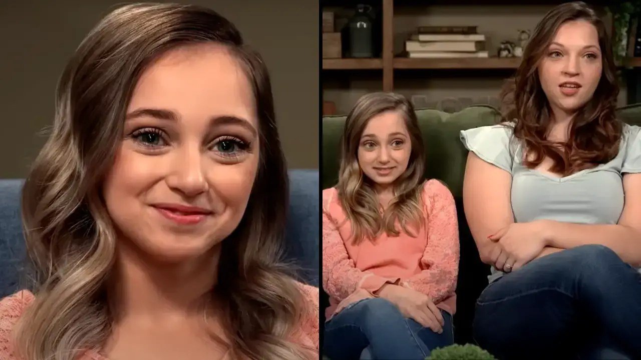 Shauna Rae in a confessional close-up and with her sister