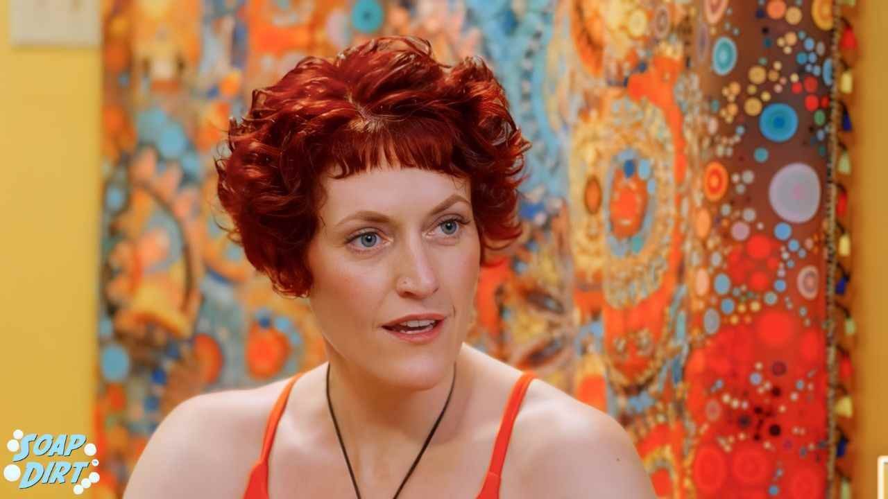 Andi Jane looking worried in a confessional on 90 Day Fiance The Other Way