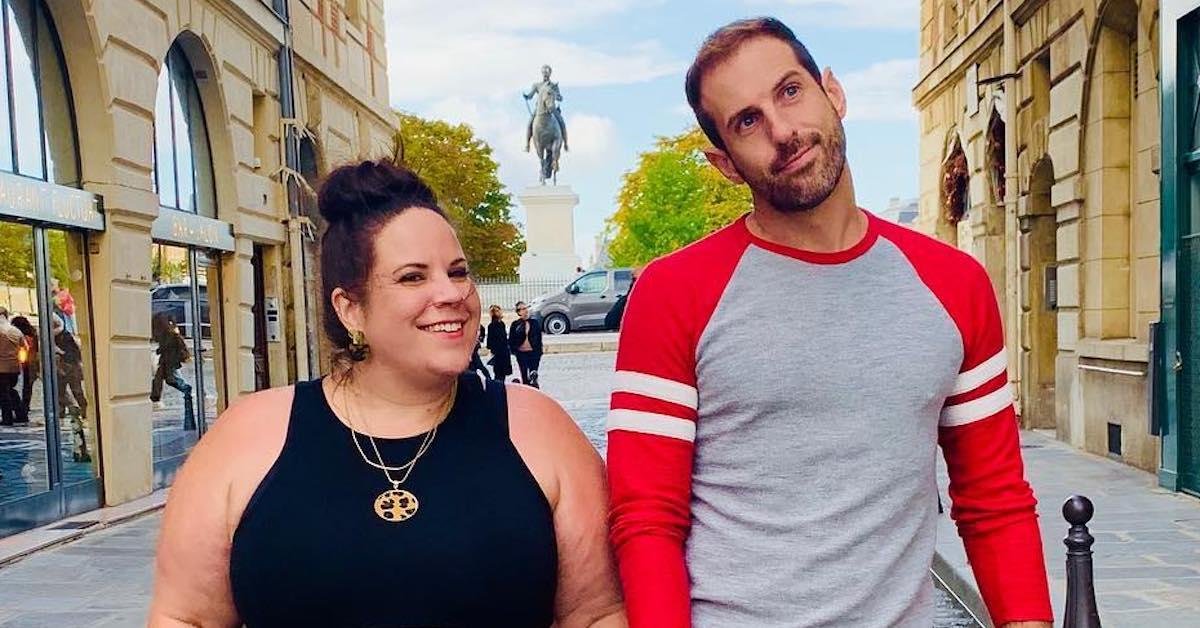 Whitney Thore and Todd Beasley smiling outdoors