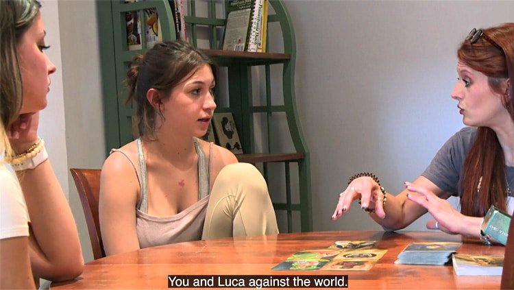 Jenna Ronan during her Season 5 tarot reading on Unexpected