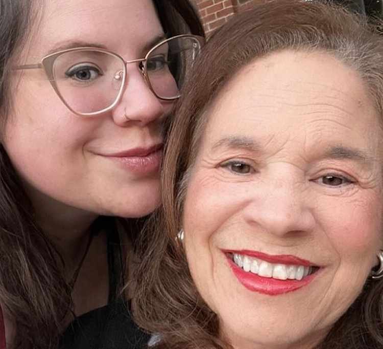 Whitney Thore and her mother Babs Thore smiling together in a close selfie