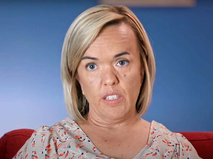 Amber Johnston in a close-up confessional moment