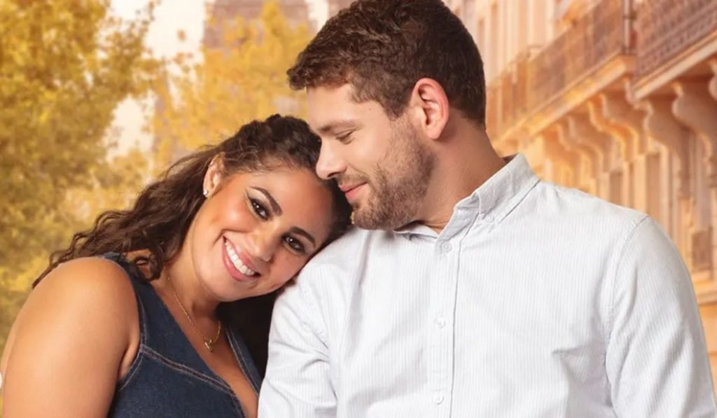 Zuri and Ben smiling together in Paris