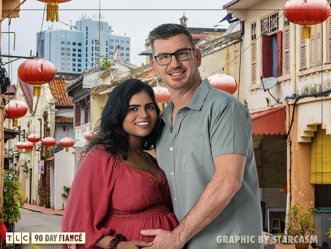 Jonathan and Ally in Singapore, smiling together