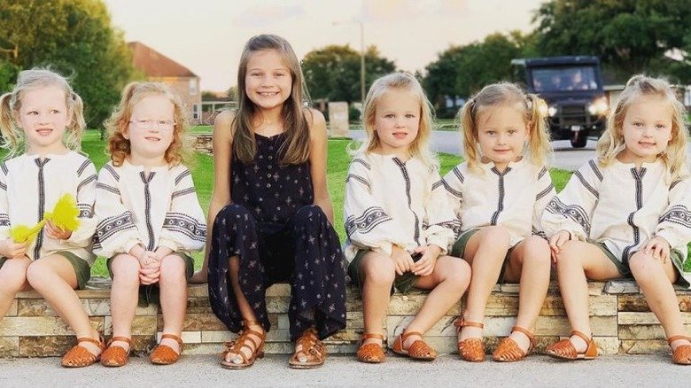 Blayke Busby and the five Busby quints outdoors in 2019